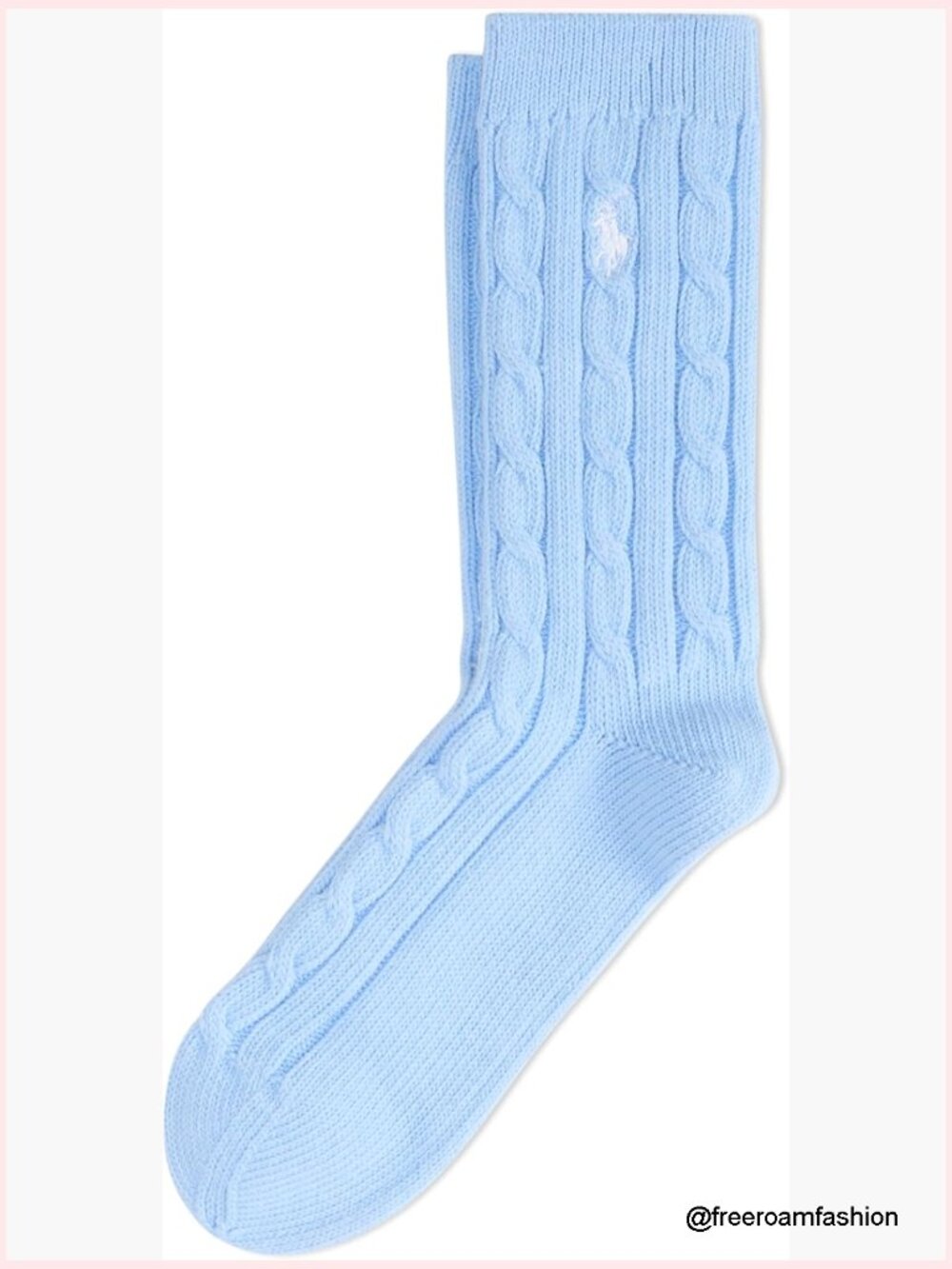 Women's Cable Knit Calf Socks Premium Combed Cotton Smooth Toe Seam